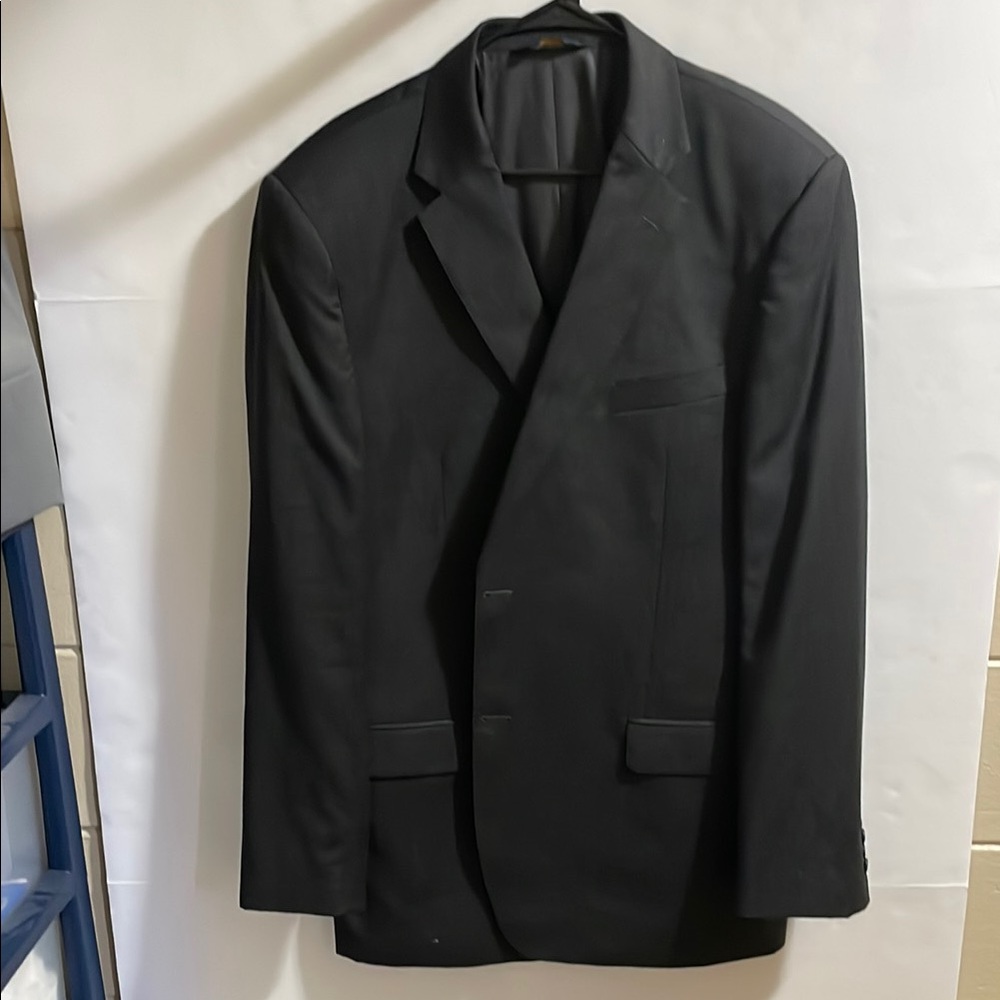 Joseph & Feiss Elegant Black Blazer 100% Wool Size 46 Long